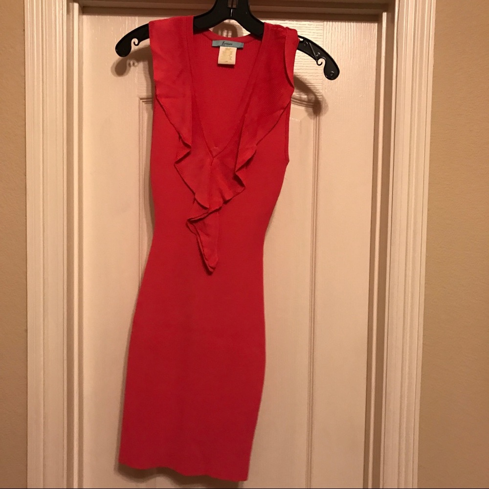 Marciano knit dress. Dark pink color. Size M.